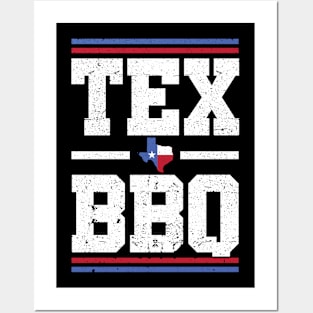 Texas BBQ and Grill Lovers | Humorous Tex Distressed Style Posters and Art